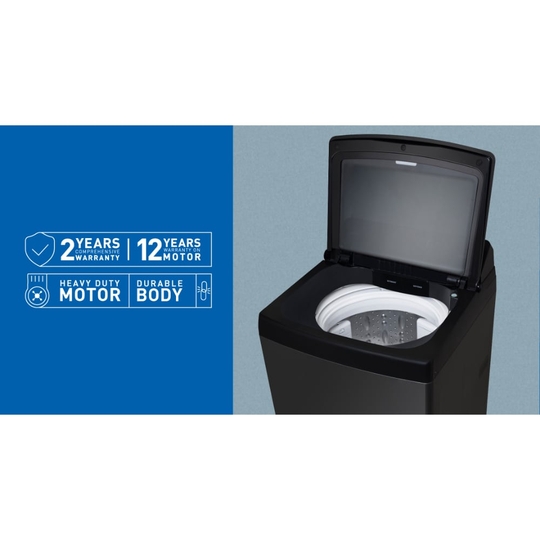 Panasonic 11 kg Fully Automatic Front Loading Washing Machine, NAF110VD1BB, Black Silver