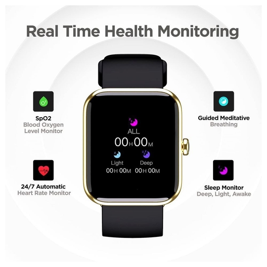 boAt Xtend Smart Watch with Alexa Built-in, 4.29 cm (1.69 inch) HD Display, Multiple Watch Faces, Stress Monitor, HR & SpO2 Monitoring, 14 Sports Modes, Sleep Monitor, 5 ATM & 7 Days Battery Life( Pitch Black)