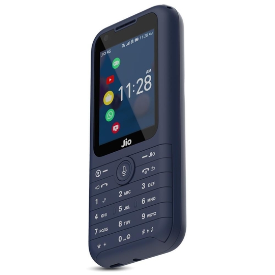 JioPhone Prima 4G Premium Design Phone with Youtube JioChat, Jio TV, JioCinema, JioSaavn, Jio Pay (UPI), Powerful 1800 mAh Battery, LED Torch, Digital Camera, Blue, Locked for JioNetwork