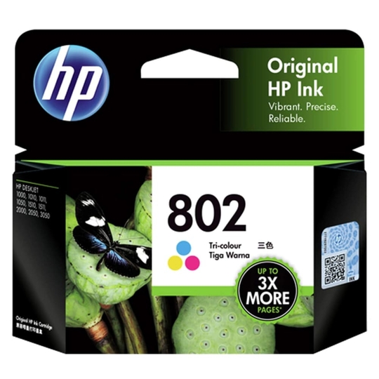 HP 802 Ink Cartridge, Tri-color