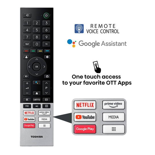 TOSHIBA 108 cm (43 inch) 4K Ultra HD Smart LED Google TV 43C350MP (Silver)