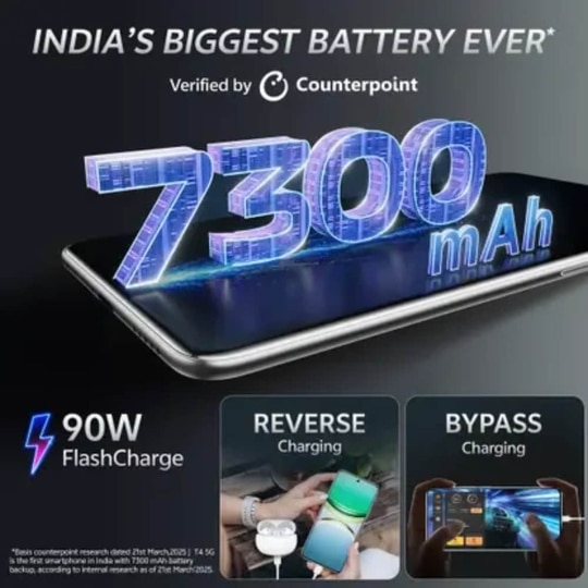 Vivo T4 5G 128 GB, 8 GB RAM, Grey, Mobile Phone