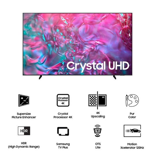 Samsung 247 cm (98 inches) 4K Ultra HD Smart LED TV, 98DU9000, Black