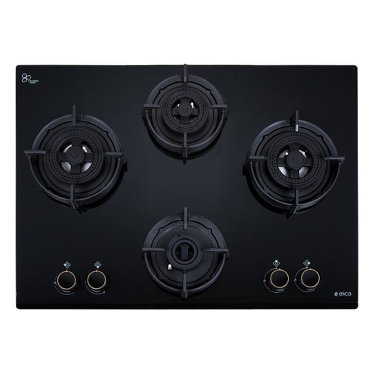 Elica Flexi DFS AB 4B 70 Tx 4 Burners Hob, Black Glass