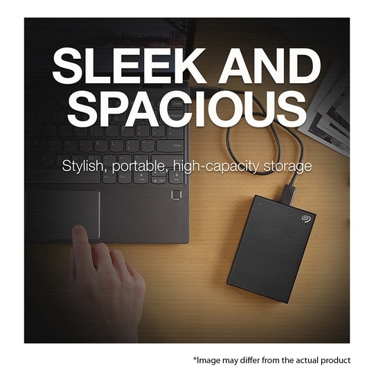 Seagate One Touch 1 TB External HDD with Password Protection - Black, for Windows and Mac, with 3 Year Data Recovery Services (STKY1000400)