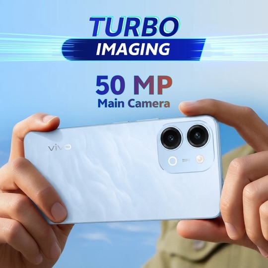 Vivo T5 Lite 5G 256 GB, 6 GB RAM, Wave Blue, Mobile Phone