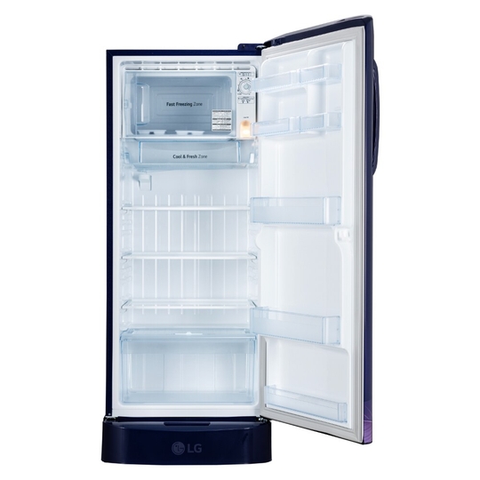 LG GL-D241ABMU 224 L 5 Star Direct Cool Single Door Refrigerator with Base Stand Drawer, Blue Marvel