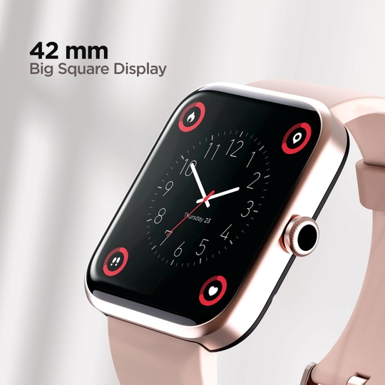 boAt Xtend Smart Watch with Alexa Built-in, 4.29 cm (1.69 inch) HD Display, Multiple Watch Faces, Stress Monitor, HR & SpO2 Monitoring, 14 Sports Modes, Sleep Monitor, 5 ATM & 7 Days Battery Life(Sandy Cream)