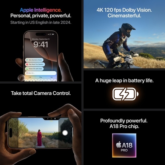 Apple iPhone 16 Pro 512 GB, Black Titanium