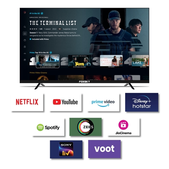 Foxsky 101 cm (40 inch) Full HD Smart LED TV 40FS-Voice (Black) 2025