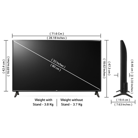 LG 80 cm (32 inch)HD Ready Smart webOS LED TV,32LR570B6LA