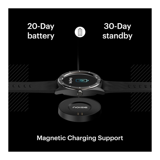 Noise NoiseFit Endure Smart Watch, Charcoal Black