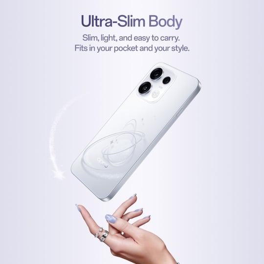 OPPO Reno16c 256 GB, 8 GB RAM, Starry White, Mobile Phone