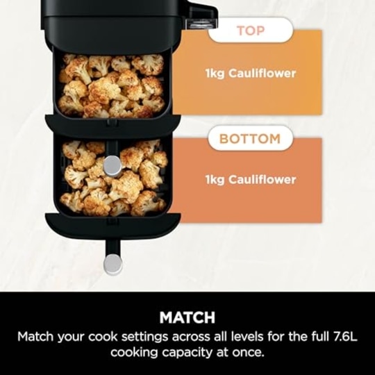 Ninja Double Stack 7.6 L Air Fryer, Black, SL300IN