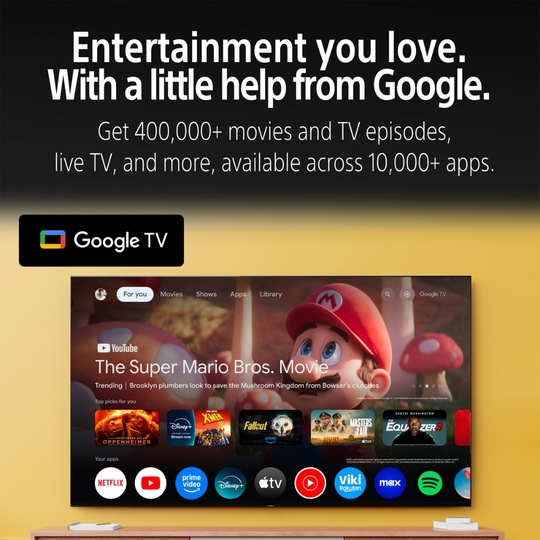 Sony 108 cm (43 inches) BRAVIA 2 4K Ultra HD Smart LED Google TV, K-43S22M2, Black