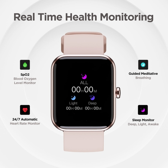 boAt Xtend Smart Watch with Alexa Built-in, 4.29 cm (1.69 inch) HD Display, Multiple Watch Faces, Stress Monitor, HR & SpO2 Monitoring, 14 Sports Modes, Sleep Monitor, 5 ATM & 7 Days Battery Life(Sandy Cream)