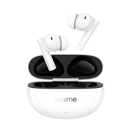 Realme Buds Air 5 In-ear Wirless Earphone, Upto 38 hrs of playtime, Fast charging, IPX5 Water Resistant, Google Fast Pair, Bluetooth v5.3, 45ms Super Low Latency, Supports Dolby Atmos, Smart Adaptive Noise Cancellation, White