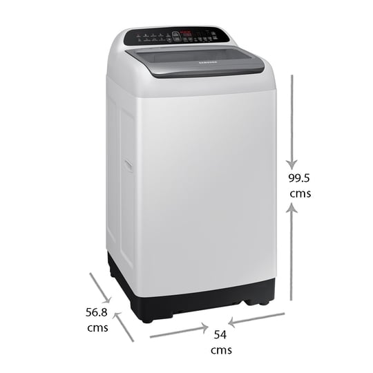 Samsung 6.5 kg Top Load, Digital Inverter technology, Wobble Technlogy, Lint Filter, Gray, 5 Star (WA65T4262GG)