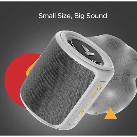 boAt Stone 352 Bluetooth Speaker with 10 W RMS Stereo Sound, IPX7 Water Resistance, TWS Feature, Up to 12 H Total Playtime, Multi-Compatibility Modes and Type-C Charging (Groovy Grey)