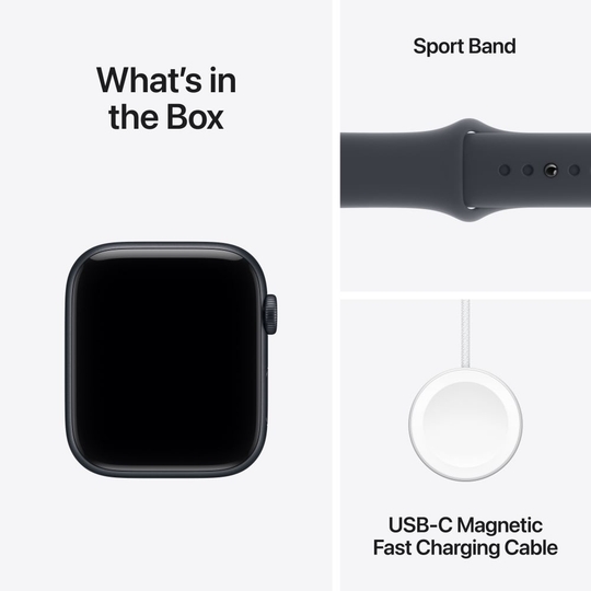 Apple Watch SE 3 GPS 44 mm Midnight Aluminium Case with Midnight Sport Band - S/M