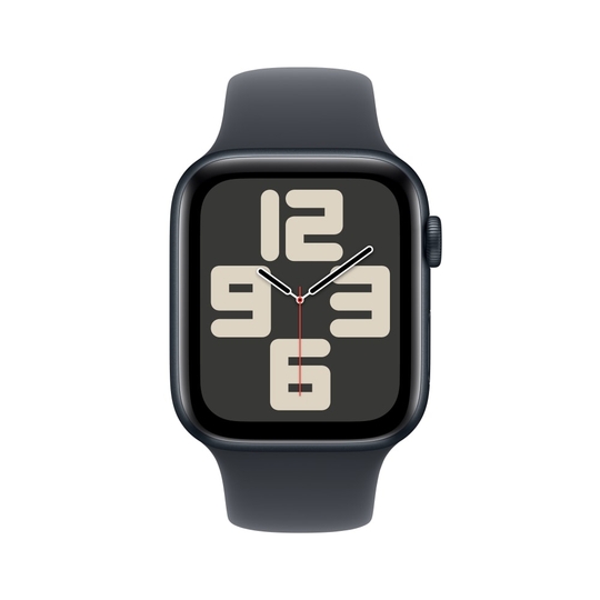 Apple Watch SE GPS 44 mm Midnight Aluminium Case with Midnight Sport Band - M/L