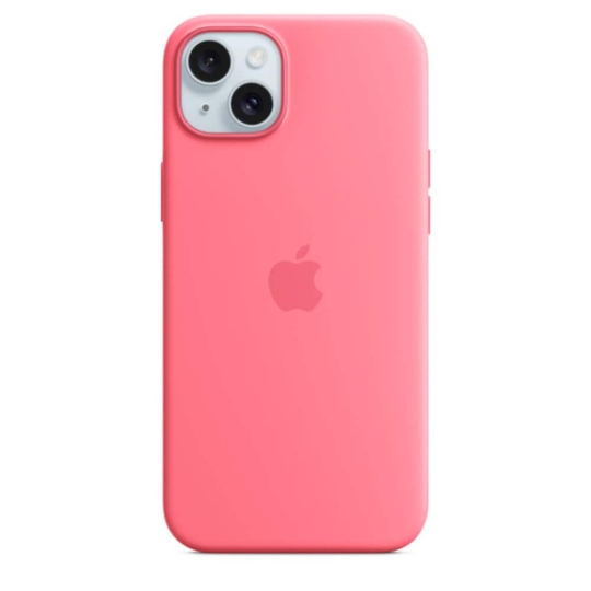 Apple iPhone 15 Silicone Mobile Case Pink