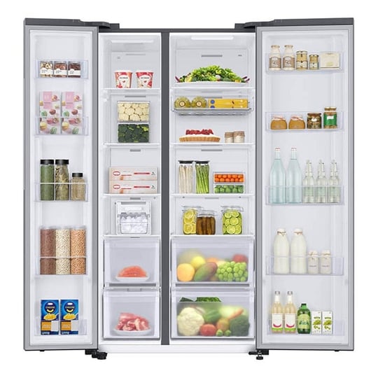 Samsung 653 litres 3 Star Side by Side Refrigerator, Real Stainless RS76CG8113SLHL