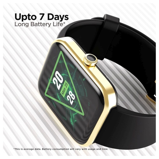 boAt Xtend Smart Watch with Alexa Built-in, 4.29 cm (1.69 inch) HD Display, Multiple Watch Faces, Stress Monitor, HR & SpO2 Monitoring, 14 Sports Modes, Sleep Monitor, 5 ATM & 7 Days Battery Life( Pitch Black)