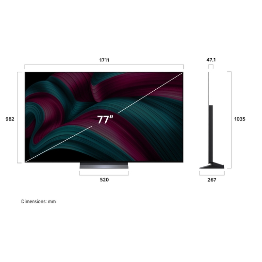 LG 195.5 cm (77 inch) OLED TV, OLED77C56LA