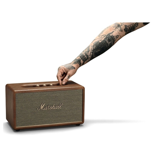 Marshall Stanmore III Bluetooth Speaker with Volume Control Knob, Bass-Reflex, Play/Pause Button, Room Filling Sound, Brown