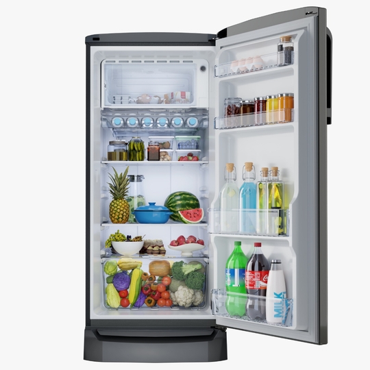 Godrej Eon Marvel 184 L 3 Star Direct Cool Single Door Refrigerator, Fossil Steel, 207CN TDF FS ST