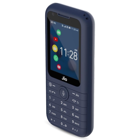 JioPhone Prima 4G Premium Design Phone with Youtube JioChat, Jio TV, JioCinema, JioSaavn, Jio Pay (UPI), Powerful 1800 mAh Battery, LED Torch, Digital Camera, Blue, Locked for JioNetwork