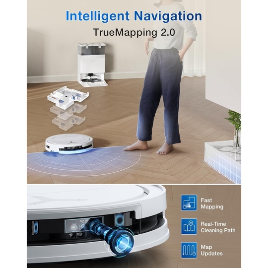 Ecovacs T50 Pro Omni Robotic Vacuum Cleaner, White