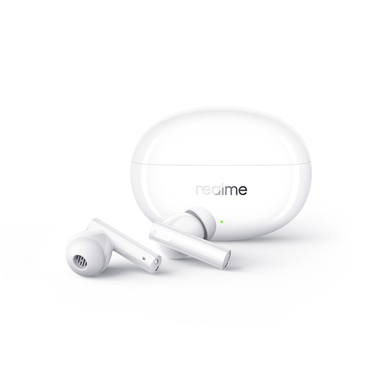 Realme Buds Air 5 In-ear Wirless Earphone, Upto 38 hrs of playtime, Fast charging, IPX5 Water Resistant, Google Fast Pair, Bluetooth v5.3, 45ms Super Low Latency, Supports Dolby Atmos, Smart Adaptive Noise Cancellation, White