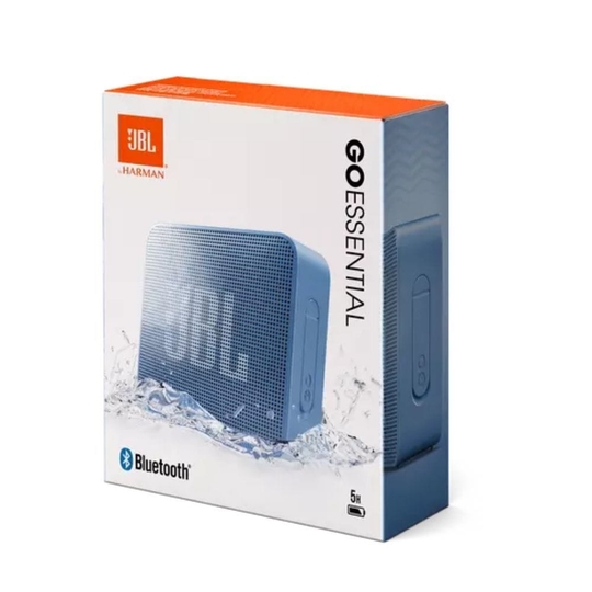 JBL Go Essential Portable Wireless Bluetooth Speaker, Upto 5 hrs of playtime, IPX7 waterproof, Bluetooth v4.2, Blue