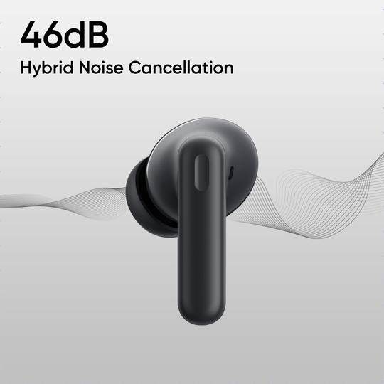 realme Buds T310 TWS Bluetooth Earbuds with 12.4 mm Dynamic Bass Driver, 40 Hrs Total Playback, Fast Charge (10 min Charge for 5 hrs Playback), Vibrant Black