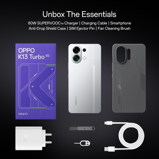 Oppo K13 Turbo 128 GB, 8 GB RAM, Midnight Maverick, Mobile Phone