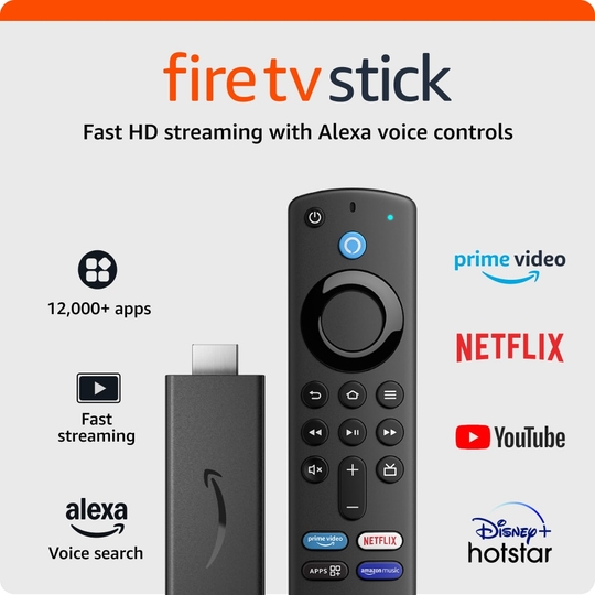 Fire TV Stick Lite with all-new Alexa Voice Remote Lite (no TV controls), now with App controls, 2022 release