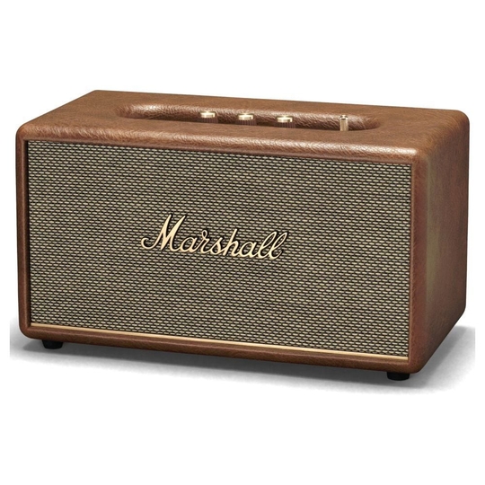 Marshall Stanmore III Bluetooth Speaker with Volume Control Knob, Bass-Reflex, Play/Pause Button, Room Filling Sound, Brown
