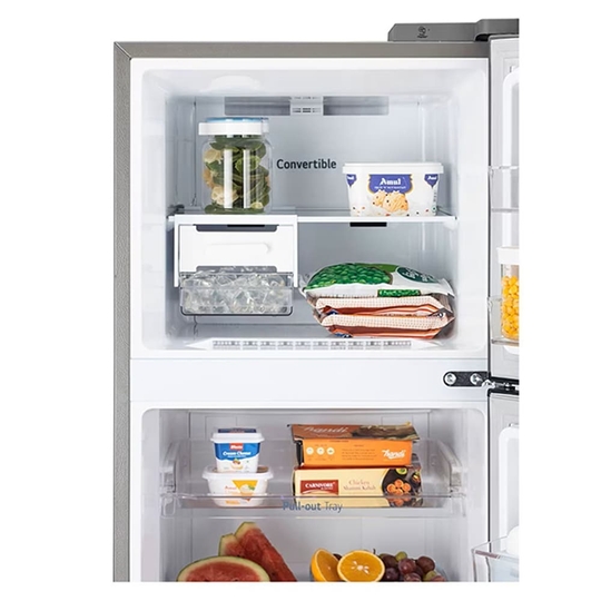 LG 272 litres 2 Star Double Door Refrigerator, Shiny Steel GL-S312SPZY