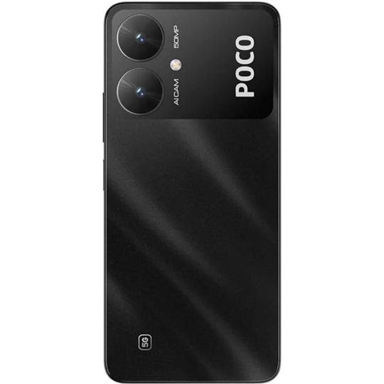 POCO M6 5G 128 GB, 6 GB RAM, Black, Mobile Phone