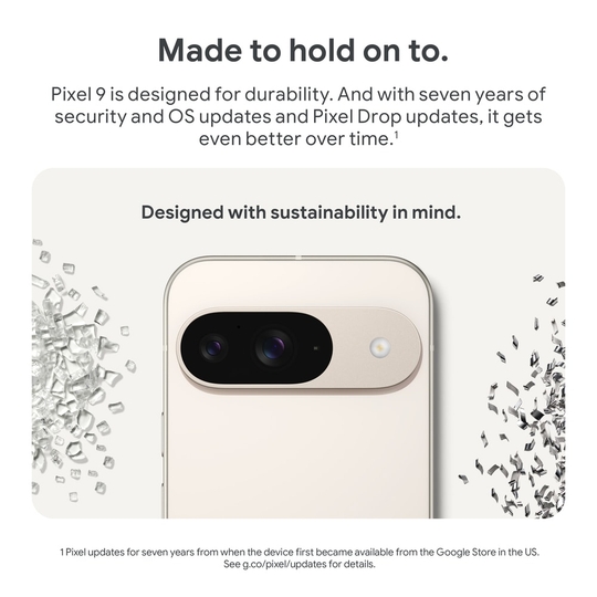 Google Pixel 9 256 GB, 12 GB RAM, Porcelain, Mobile Phone
