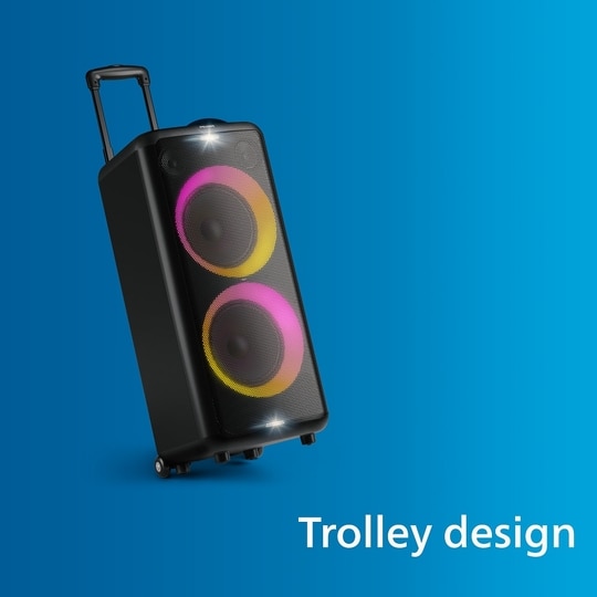 Philips TAX5206 2 Channel Bluetooth party speaker with Karaoke Effects, Black