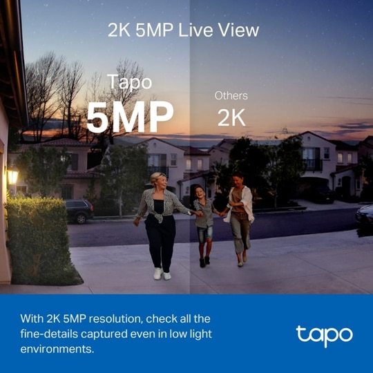 TP-Link Tapo D230S1 2K 5Mp/1920p Smart Wireless Security Video Doorbell