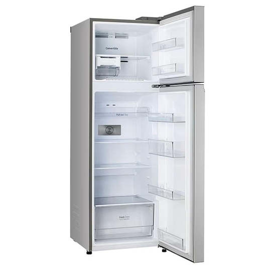 LG 272 litres 2 Star Double Door Refrigerator, Shiny Steel GL-S312SPZY
