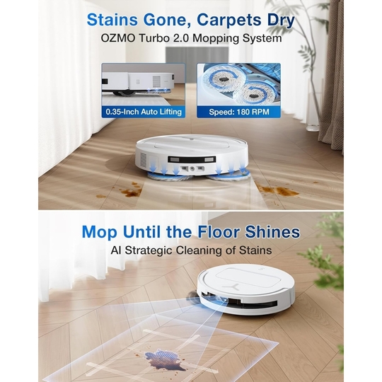 Ecovacs T50 Pro Omni Robotic Vacuum Cleaner, White