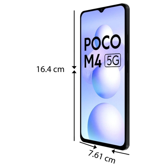POCO M4 5G 64 GB, 4 GB RAM, Power Black, Mobile Phone