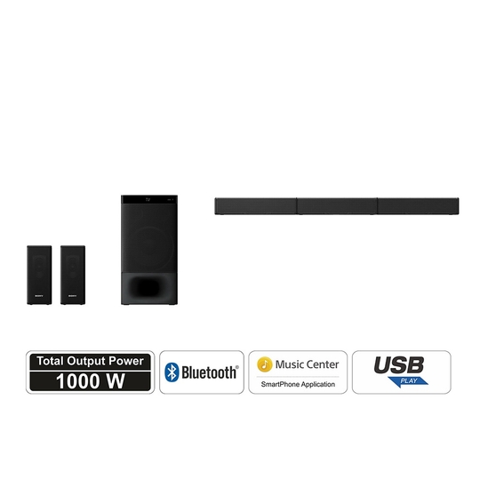 Sony HT-S500RF 1000 watts Real 5.1 Channel Dolby Digital Soundbar Home Theatre System ( Bluetooth, Dolby Digital)