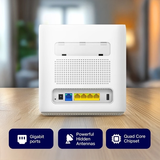 Jio AX6000 Universal Wi-Fi 6 Router, Dual Band, Mesh Ready, Gaming Router, Upto 6 Gbps Speed, 8K Streaming, WPA3 Advanced Security, MU-MIMO, OFDMA, Wide Coverage, Easy Setup, JioHome App, (JIDU6801 IN)