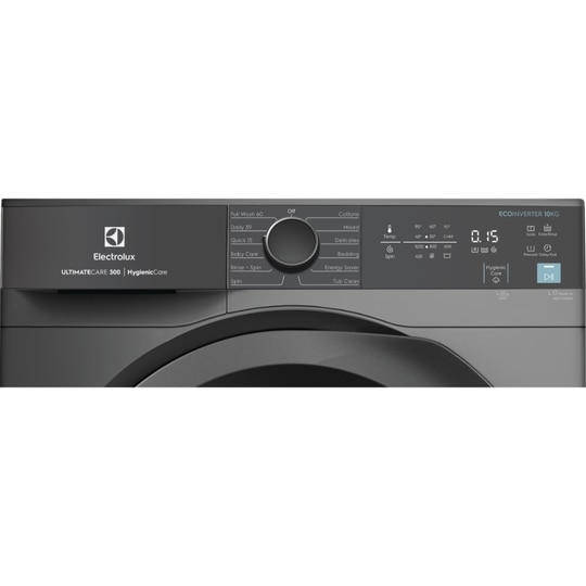 Electrolux 10 kg Front Load Fully Automatic Washing Machine, 1200 RPM, HygienicCare, EcoInverter motor, Quick cycles, Adjust Tempratures (EWF1024M3SB)
